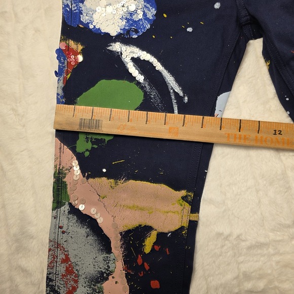 Ralph Lauren Purple Label Embellished 750 Straight Ankle Jeans Womens 28 $1990 - Picture 9 of 11